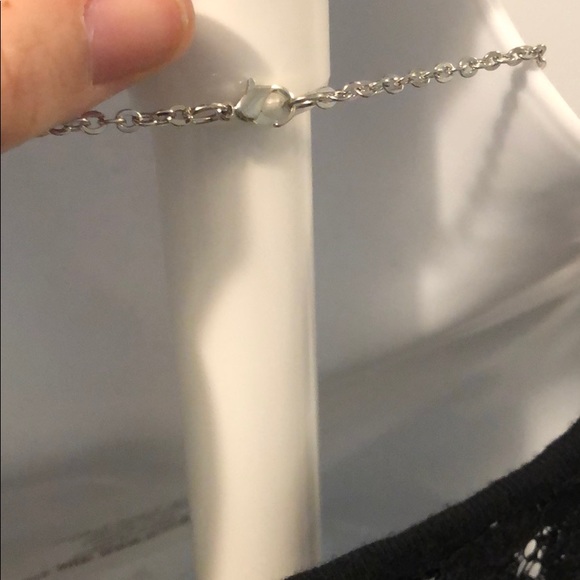 Silver Knot Fringe Necklace and Earring Set - Picture 5 of 8